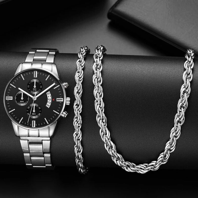 Men Luxury Fashion Design Stainless Steel Watch 