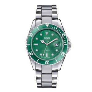 2024 Men Watches Luxury Brand Casual Quartz Watch Men Stainless Steel Date Calendar Watches Relogio Masculino Men'S Green Watch