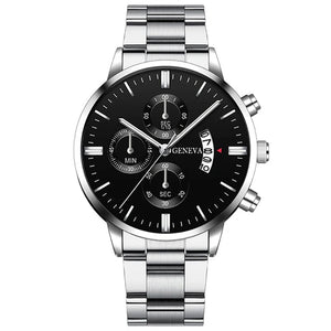 "Stylish Stainless Steel Calendar Quartz Men's Watch"