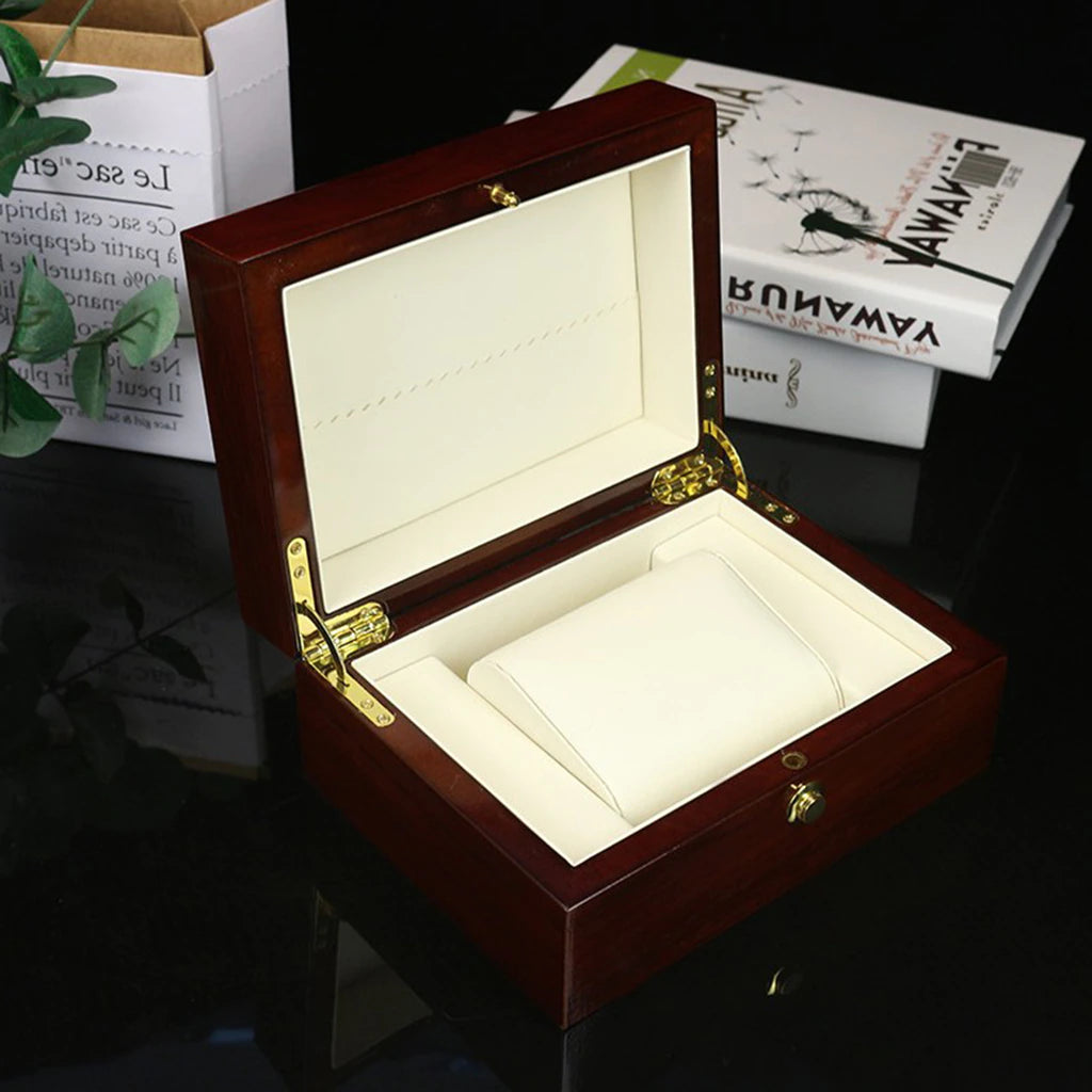 Wooden Single Watch Box Luxury Watch Display Case 