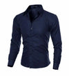 Men's Luxury Casual Formal Shirt Long Sleeve Sim Fit