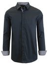 Men's Long Sleeve Slim-Fit Solid Dress Shirts