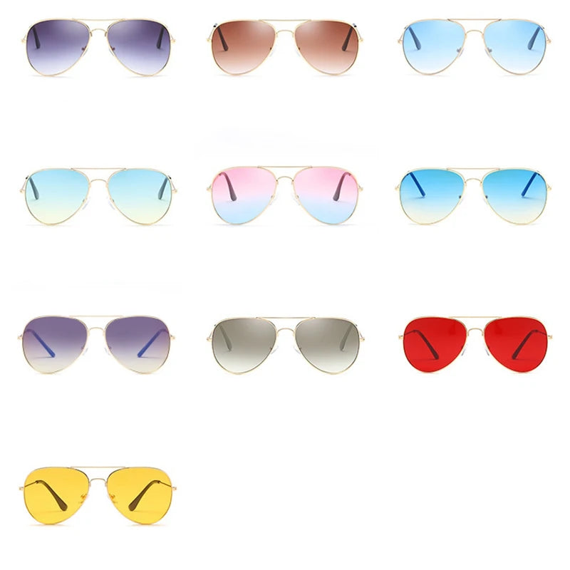 Classic Retro Pilot Ocean Sunglasses 