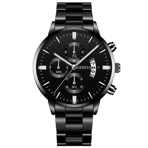 "Stylish Stainless Steel Calendar Quartz Men's Watch"