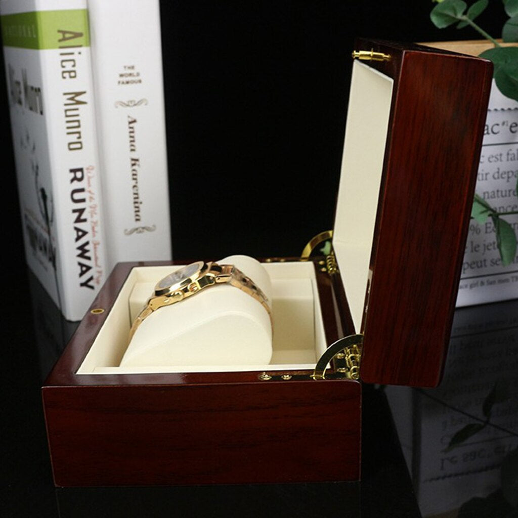 Wooden Single Watch Box Luxury Watch Display Case 