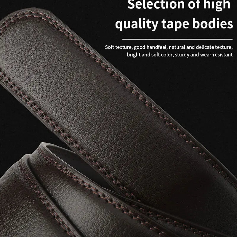 Belt for Men with Smooth and Automatic Buckle